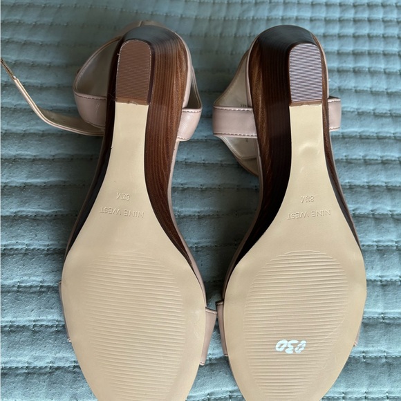 New, Nine West cream color wedges. There is 1 small indent on right shoe. - Picture 3 of 5